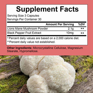Capsules de Crinière de Lion les Plus Vendues – Contiennent de la Poudre de Champignon Crinière de Lion – Soutien Cognitif et Immunitaire – Capsules de Crinière de Lion - Product Image 2
