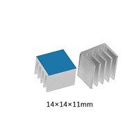 Radiateur de refroidissement en aluminium multi-échelles, pour puce électronique IC Raspberry Pi, avec bande conductrice thermique, 1/10 pièces