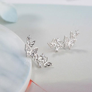 Eleganti Orecchini a Perno a Forma di Farfalla, Stile Minimal e Fresco, Gioielli da Donna alla Moda per Uso Quotidiano, Regalo Chic - Product Image 1