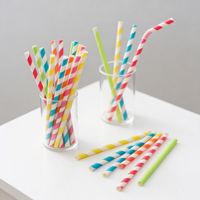 Pailles en papier jetables personnalisées en pâte de bois biodégradable pour boissons au bubble tea