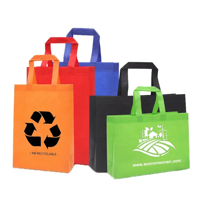 印刷されたエコ食料品の印刷可能なギフト再利用可能なリサイクル不織布ラミネートプロモーションカスタム不織布ショッピングトートバッグ、ロゴ付き