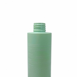 Botella de Lujo para Aceite Cosmético 100 120 150 200 250 300 400 500ml, Botella de PET Verde Mate para Champú con Bomba Dosificadora Blanca - Product Image 4