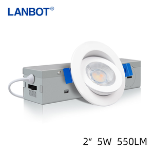 Downlight LED encastré orientable 2 pouces 5W Triac 0-10V DALI <span class=keywords><strong>Darklight</strong></span> avec cadre et certification ETL - Product Image 2