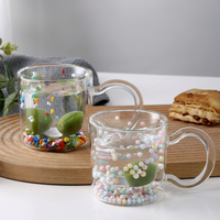 Mug en verre borosilicate personnalisé avec logo, 190 ml, sans BPA, compatible lave-vaisselle et micro-ondes, isolé, réutilisable, mug à café moderne, cadeau pour la maison