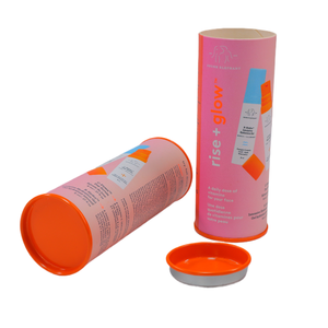Tubo de Papel <span class=keywords><strong>Rosa</strong></span>, Cartón Rígido, Empaque Boutique Exquisito con Tapa de Plástico, Forro de Papel con Diseño <span class=keywords><strong>Pastel</strong></span>, para Cosméticos - Product Image 4