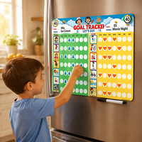 Tableau de motivation Montessori magnétique pour enfants : Suivi des bonnes habitudes et des comportements, récompenses pour enfants