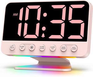 Relojes Despertadores Digitales para Dormitorios: Números Grandes y Nítidos, <span class=keywords><strong>5</strong></span> Niveles de Brillo Ajustables - Fáciles de Leer <span class=keywords><strong>a</strong></span> lo Largo de la Habitación - <span class=keywords><strong>5</strong></span> Sonidos de Alarma - Product Image 1