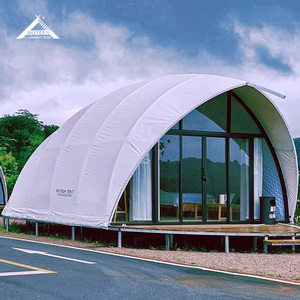 Tienda de campaña Safari de alta calidad, casa de lujo grande a prueba de viento para acampar al aire libre, Eco Resort, forma de carcasa de Glamping, tienda de Hotel con puerta de vidrio - Product Image 2