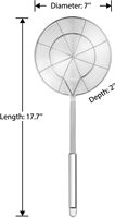 Cuillère écumoire en acier inoxydable massif, ustensile de cuisine, passoire à pâtes, 7 pouces, vente en gros usine