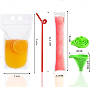 Pochette souple transparente en plastique avec bec verseur pour eau et jus, de 50 ml à 2100 ml - Product Image 2