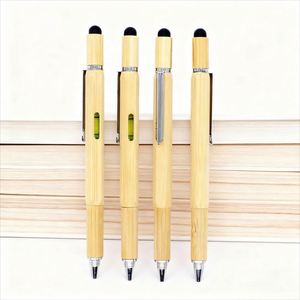 Eco-friendly Bamboo Sports 6-in-1 Luxury Ballpoint <b>Pen</b> Custom Logo Universal for <b>Pen</b> Gifts Corporate Events - Product Image 6