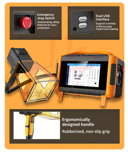 เครื่องเลเซอร์ไฟเบอร์แบบมือถือ 20 วัตต์ เครื่องเลเซอร์มาร์กกิ้ง 30 วัตต์ แบบเสียบปลั๊ก/ไร้สาย แบตเตอรี่ลิเธียม สำหรับแกะสลักโลหะ เหล็ก ป้ายห้อยคอ แกะสลักบนรถยนต์ - Product Image 5