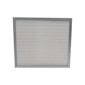 Filtro Hepa de aire plisado de fibra de vidrio con marco de aluminio OEM de HVAC de tamaño personalizado de fábrica calificada