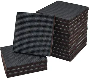 16 Pack 75 mm Square Anti Slip Rubber Furniture Pads Self Sticky Felt Pads for Furniture Feet