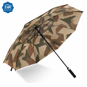 Parapluie publicitaire personnalisé Junvoy avec logo imprimé, pour voyages, soleil et pluie, promotion commerciale, motif camouflage puzzle. - Product Image 5
