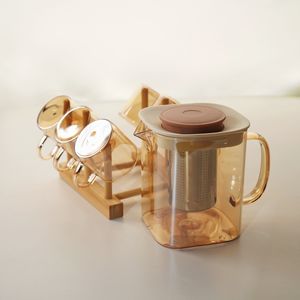 Heat Resistant <b>Glass</b> Kettle Set 7 Pieces with <b>Filter</b> High Borosilicate Material - Product Image 5