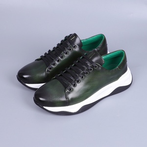 Men's Lace-up Genuine Leather Running <b>Shoes</b> European Design <b>Height</b> <b>Increasing</b> for Cross-Border Foreign Trade - Product Image 6