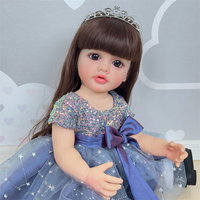 Poupée Princesse NPK 55cm, Réaliste, en Silicone, Cadeau pour Fille, Jouet Enfant