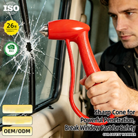 Martillo de Seguridad Universal para Auto CarFu AC-868, Rompeventanas, Herramienta de Escape, Mango de Metal ABS, Logotipo Personalizado al por Mayor