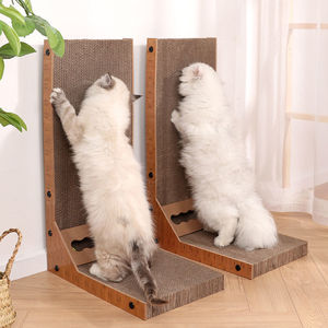 Griffoir vertical en forme de L pour chat, résistant à l'usure, anti-déchirure, tridimensionnel, grand format en carton ondulé - Product Image 3