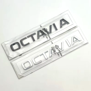 Emblema 3D Cromato Nero con Logo <span class=keywords><strong>Octavia</strong></span>, Lettere per Bagagliaio Posteriore Auto, Badge per <span class=keywords><strong>Skoda</strong></span> <span class=keywords><strong>OCTAVIA</strong></span> 1 2 3 <span class=keywords><strong>4</strong></span> A5 A7 MK3, Adesivo Decalcomania <span class=keywords><strong>Accessori</strong></span> - Product Image 5