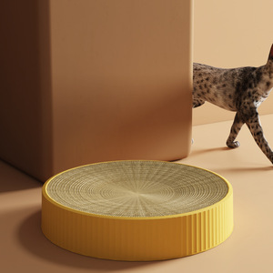 Grattoir rond pour chat, lit pour chat en carton ondulé résistant à l'usure, plateau à gratter, jouet intégré pour chat, fournitures pour chat - Product Image 2