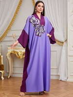 Nouvelle Robe Longue d'Été Grande Taille pour Femme - Respirante, Coupe Ample, Color-block, Broderie, Col en V, Longueur Mi-Mollet