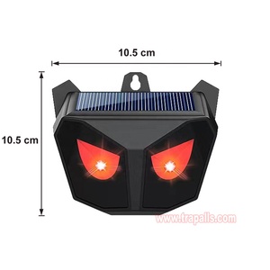 La luz roja del jardín parpadea brillantemente estilo búho Animal disuasorio expulsar ratón repelente de pájaros dispositivo Solar repelente de animales - Product Image 3