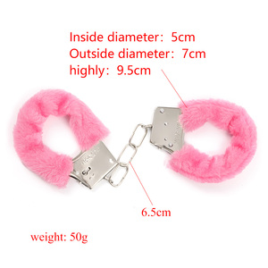 En gros, 8 couleurs, nouveaux jouets sexuels en peluche douce, menottes de <span class=keywords><strong>police</strong></span> pour bondage et cosplay - Product Image 5