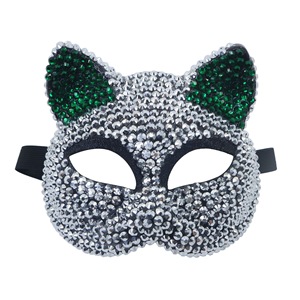 Máscaras <span class=keywords><strong>de</strong></span> orejas <span class=keywords><strong>de</strong></span> gato brillantes Cosplay Accesorios <span class=keywords><strong>de</strong></span> disfraces <span class=keywords><strong>de</strong></span> fiesta <span class=keywords><strong>de</strong></span> Halloween Sexy Bling Kitten Half Masks - Product Image 1