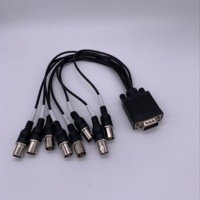 Cable VGA a 8 BNC de 0.3m, Negro, DB15Pin