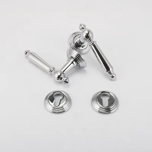 Security Door <b>Handle</b> and <b>Lock</b> Set Modern Vintage Gold Zinc Alloy with Pure Copper <b>Lock</b> Cylinder for Villas and Hotels - Product Image 2