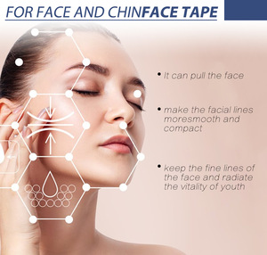 EELHOE 60 PCS Cinta <span class=keywords><strong>de</strong></span> estiramiento facial antiarrugas Banda invisible para frente Cuello Ojo y barbilla Doble - Product Image 2