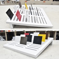 Nouveau présentoir de table en quartz de conception avec support d'affichage en pierre à hauteur réglable