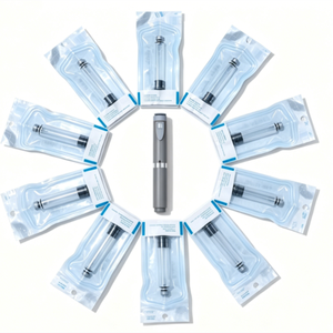 Stylo injecteur automatique réutilisable 60 UI 3 ml en aluminium, écologique, durable et recyclable pour la cicatrisation - Product Image 1