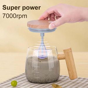 Tasse mélangeuse automatique multifonction portable intelligente en verre borosilicate pour café, lait et thé – Promotionnelle - Product Image 4