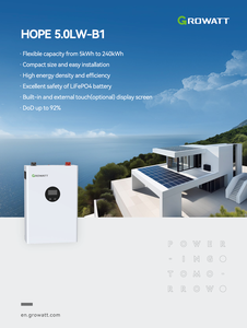 แบตเตอรี่ Growatt <span class=keywords><strong>HOPE</strong></span> 5.0L 5.0LW-B1 5kWh 51.2V LFP ไฮบริดแบบติดผนัง 100Ah สำหรับระบบกักเก็บพลังงานภายในบ้าน - Product Image 6