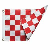 Drapeau à carreaux de course rouge et blanc 100% polyester 3x5 pieds, drapeau à carreaux de taille personnalisée