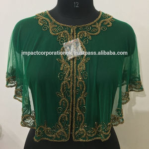 Sexy Trendy Transparent <b>Women's</b> Summer Beach Wear Net Poncho <b>Shrug</b> with Solid Embroidery Elegant Short Dress - Product Image 4