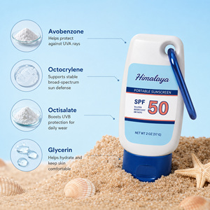 <span class=keywords><strong>Crème</strong></span> <span class=keywords><strong>solaire</strong></span> à marque privée, portable, respectueuse des récifs, large spectre SPF 50, avec aloe vera, invisible, résistante à l'eau - Product Image 2