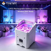 Luces LED Inalámbricas de Batería 6x18w RGBWA UV 6en1 para DJ, Bodas, Fiestas, Iluminación de Pared, Batería Recargable