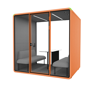 Cabine acoustique modulaire pour 4 personnes, pour réunions d'équipe privées, insonorisée, pour immeuble de bureaux - Product Image 2