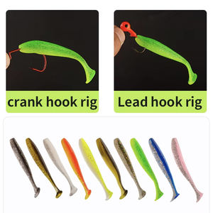 Leurres souples en PVC à queue <span class=keywords><strong>de</strong></span> pagaie <span class=keywords><strong>pour</strong></span> <span class=keywords><strong>la</strong></span> pêche en eau douce (rivière, lac, ruisseau) – Appâts <span class=keywords><strong>de</strong></span> surface <span class=keywords><strong>pour</strong></span> bar, saumon, tilapia, dorade – <span class=keywords><strong>Vers</strong></span> bionique - Product Image 3