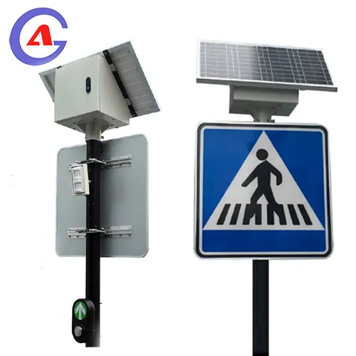 Tablero de advertencia de seguridad para luz de tráfico, señal de advertencia solar reflectante de aluminio para carretera