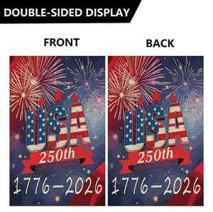 Drapeau de jardin en tissu à bas prix, vente en gros, impression numérique personnalisée, 12x18, double face, polyester anti-plis - Product Image 3