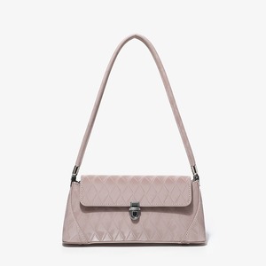 Bolso de hombro con patrón de diamantes multicolor Cerradura de metal Simple y elegante - Product Image 3