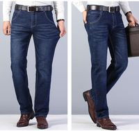 Jeans slim stretch épais de haute qualité, coupe droite, taille haute, grande taille, décontracté, prix abordable, pour hommes