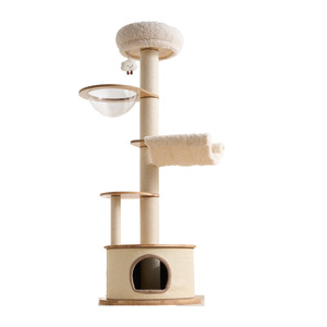 Árbol para gatos T02 Oak de 4 niveles con diseño de cápsula espacial grande para varios gatos, seguro y cómodo para uso doméstico. - Product Image 5