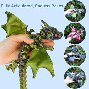 Adorno de dragón <span class=keywords><strong>Bao</strong></span> largo de plástico impreso en 3D, juguete educativo y regalo temático congelado para amantes de los animales - Product Image 6