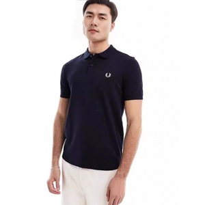 <span class=keywords><strong>PERRY</strong></span> T-shirt Polo d'été pour homme en coton brodé à manches courtes, couleur unie, style décontracté-chic - Product Image 3